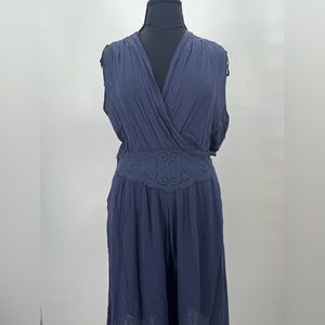 Wit and Wisdom Women’s Navy Blue, Lace Middle Jumpsuit